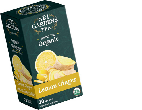 Organic tea, delicious lemon ginger tea